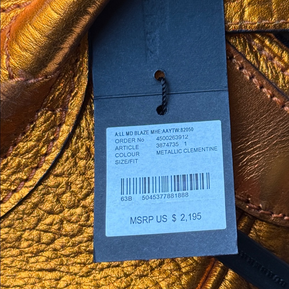 Burberry Orange Leather Satchel - Picture 4 of 4